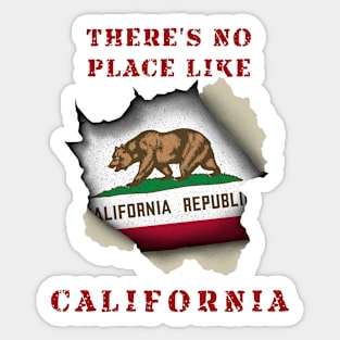 There's No Place Like California Sticker